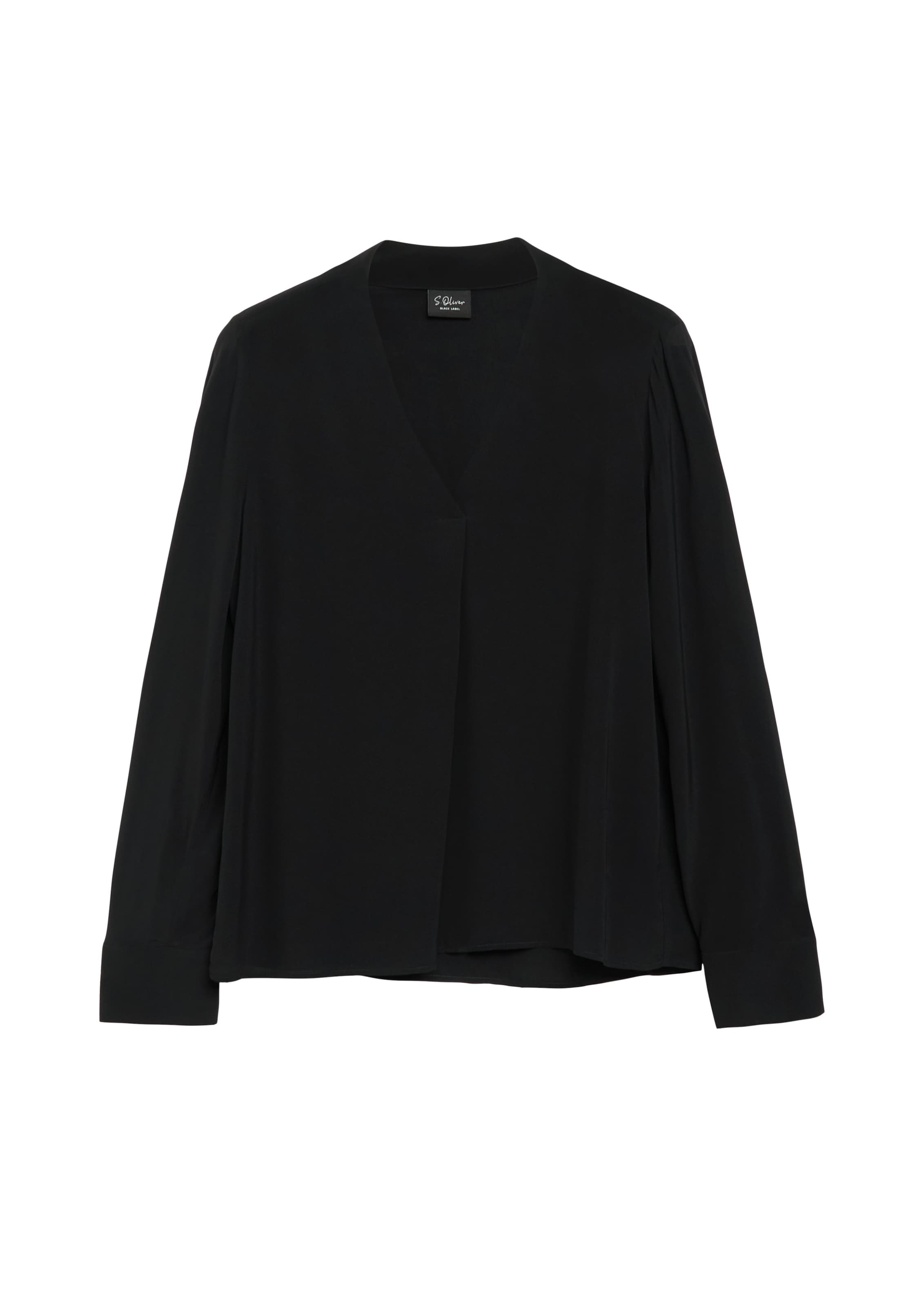 s.Oliver Blouse in Zwart: voorkant