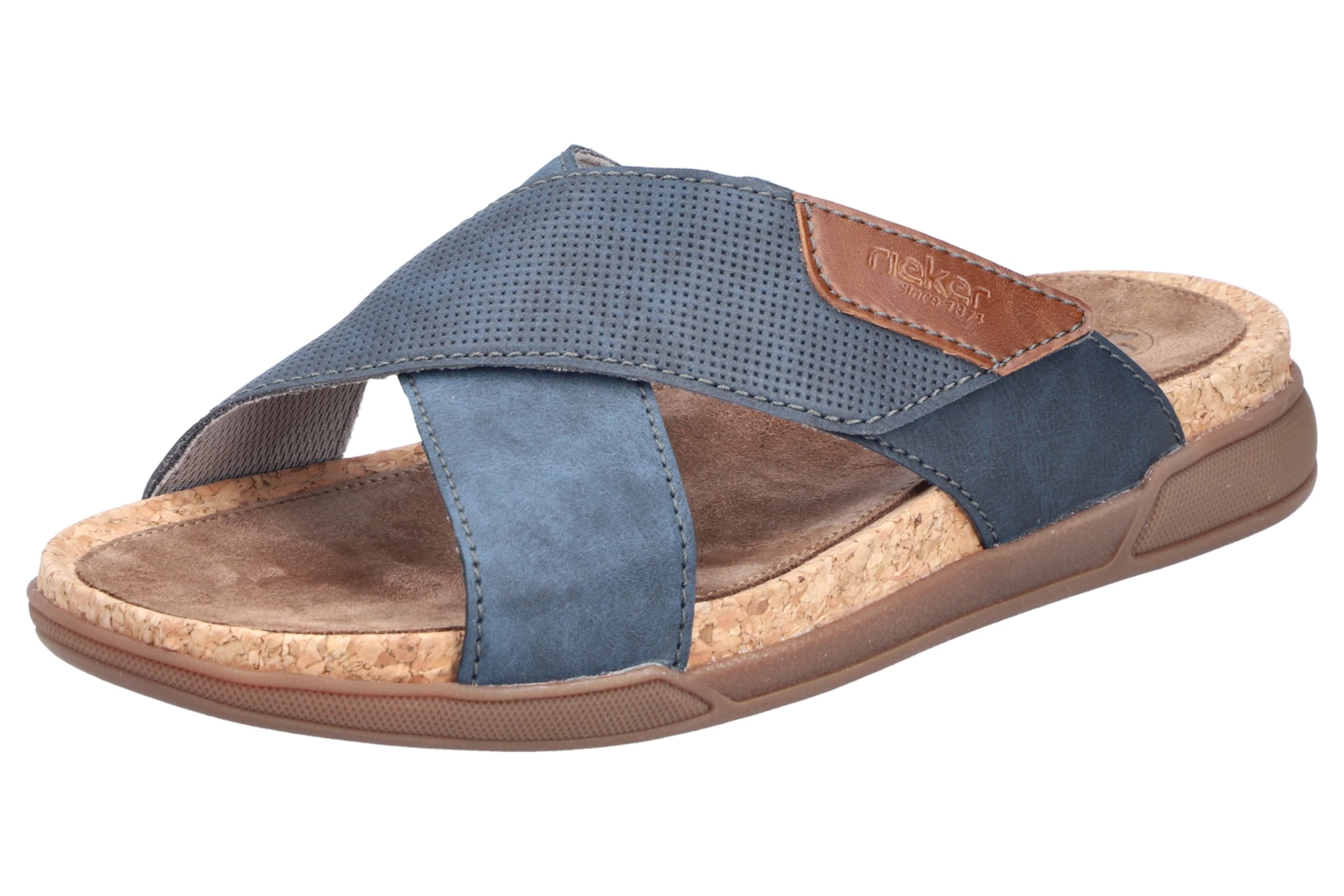 Rieker Pantolette in Blau: Vorderseite