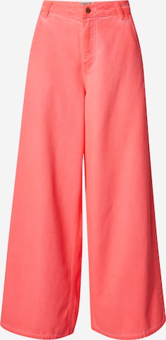 rožinė Essentiel Antwerp Plačios klešnės Džinsai 'Heart': priekis