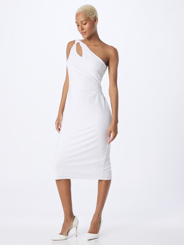 Lauren Ralph Lauren Koktejl obleka 'ZIAZAN' | bela barva