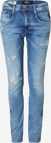 Regular Jeans 'Anbass' de la REPLAY pe albastru: față