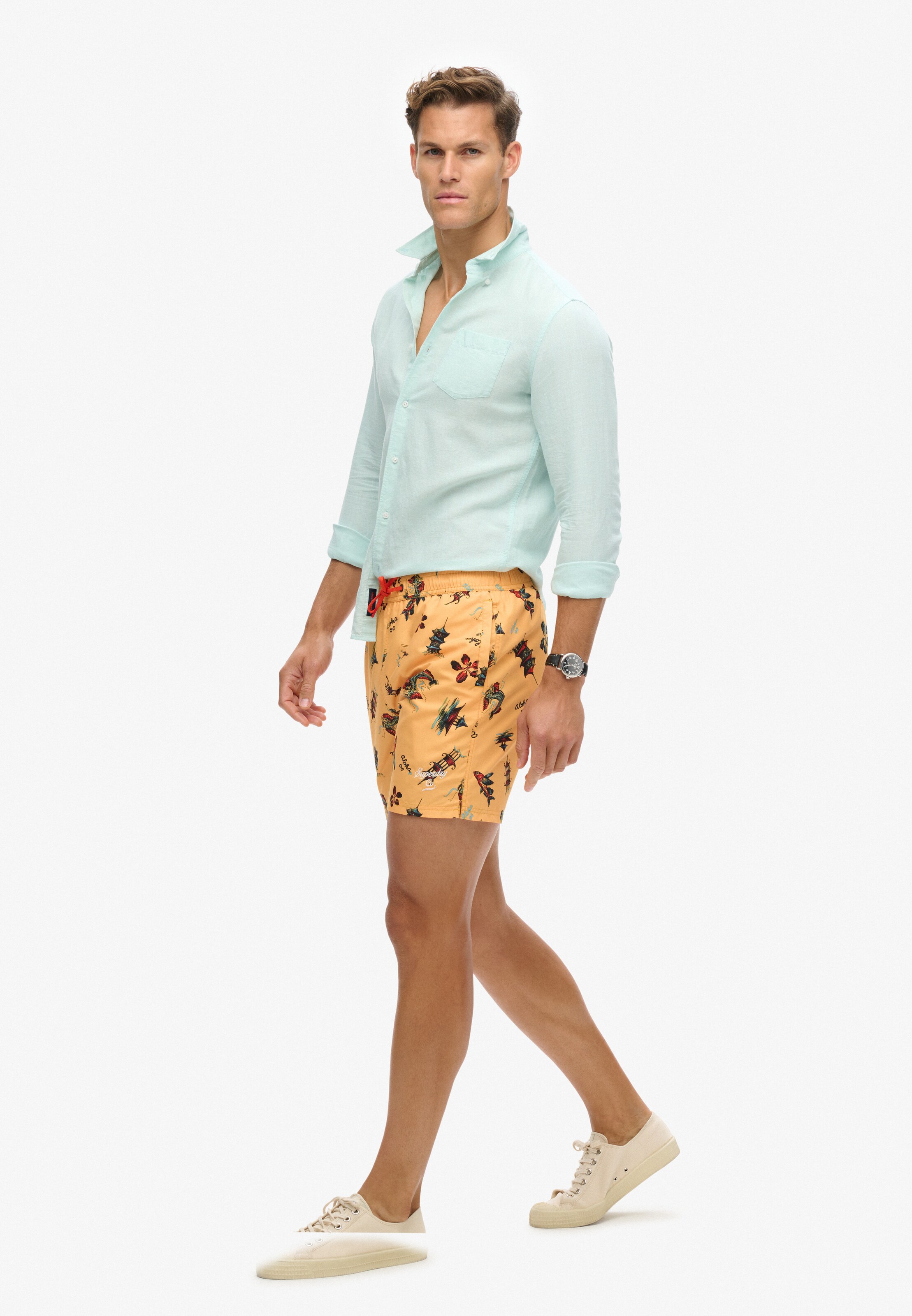 Shorts de bain '17"' Superdry en jaune