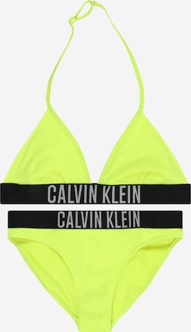 Calvin Klein Swimwear Triangle Bikini in Green: front