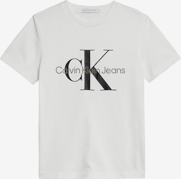 T-Shirt Calvin Klein Jeans en blanc : devant