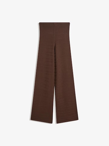 Bershka Normální Kalhoty – hnědá