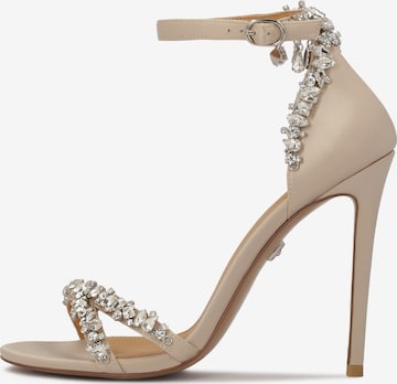 Kazar Strap Sandals in Beige: front