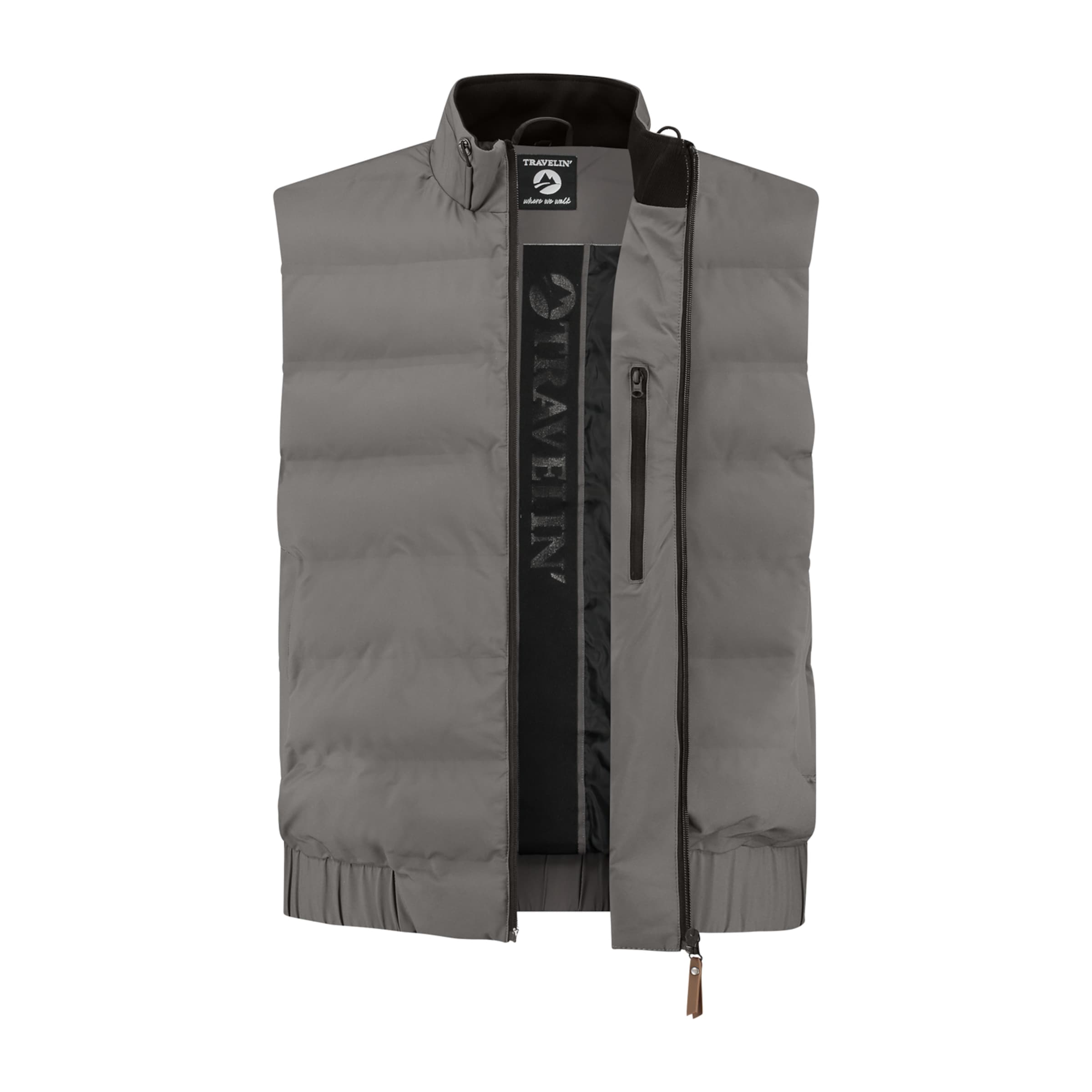 Travelin Vest in Grey: front