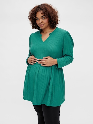 MAMALICIOUS Blouse 'MLFREIA CURVE' in Groen: voorkant
