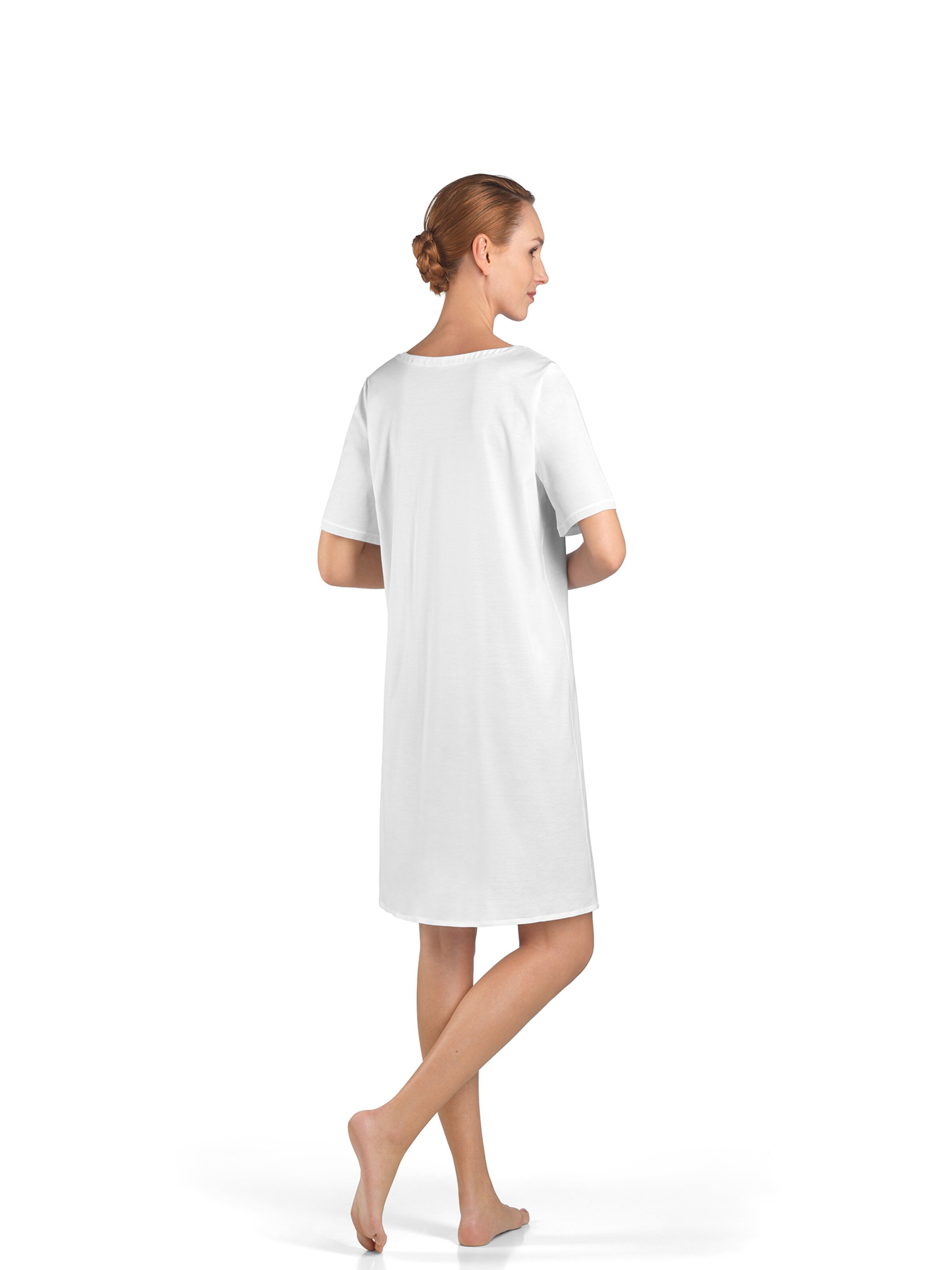 Hanro - Camisola de pijama ' Cotton Deluxe 90cm ' em branco