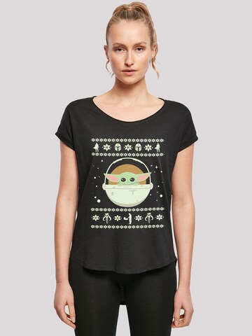 F4NT4STIC T-Shirt 'Star Wars The Mandalorian The Child Christmas' in Schwarz: Vorderseite
