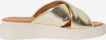 TAMARIS Mules in Gold