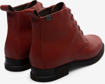 CAMPER Lace-Up Ankle Boots in Red