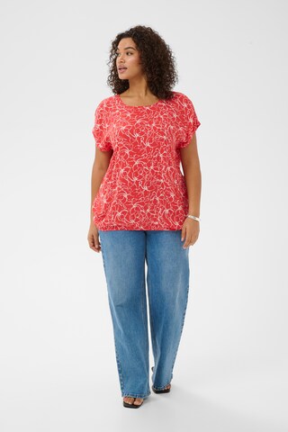 KAFFE CURVE Bluse 'KCVilana Ami' in Rot