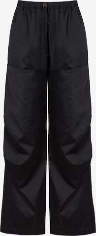 NOCTURNE Loose fit Cargo trousers in Black: front