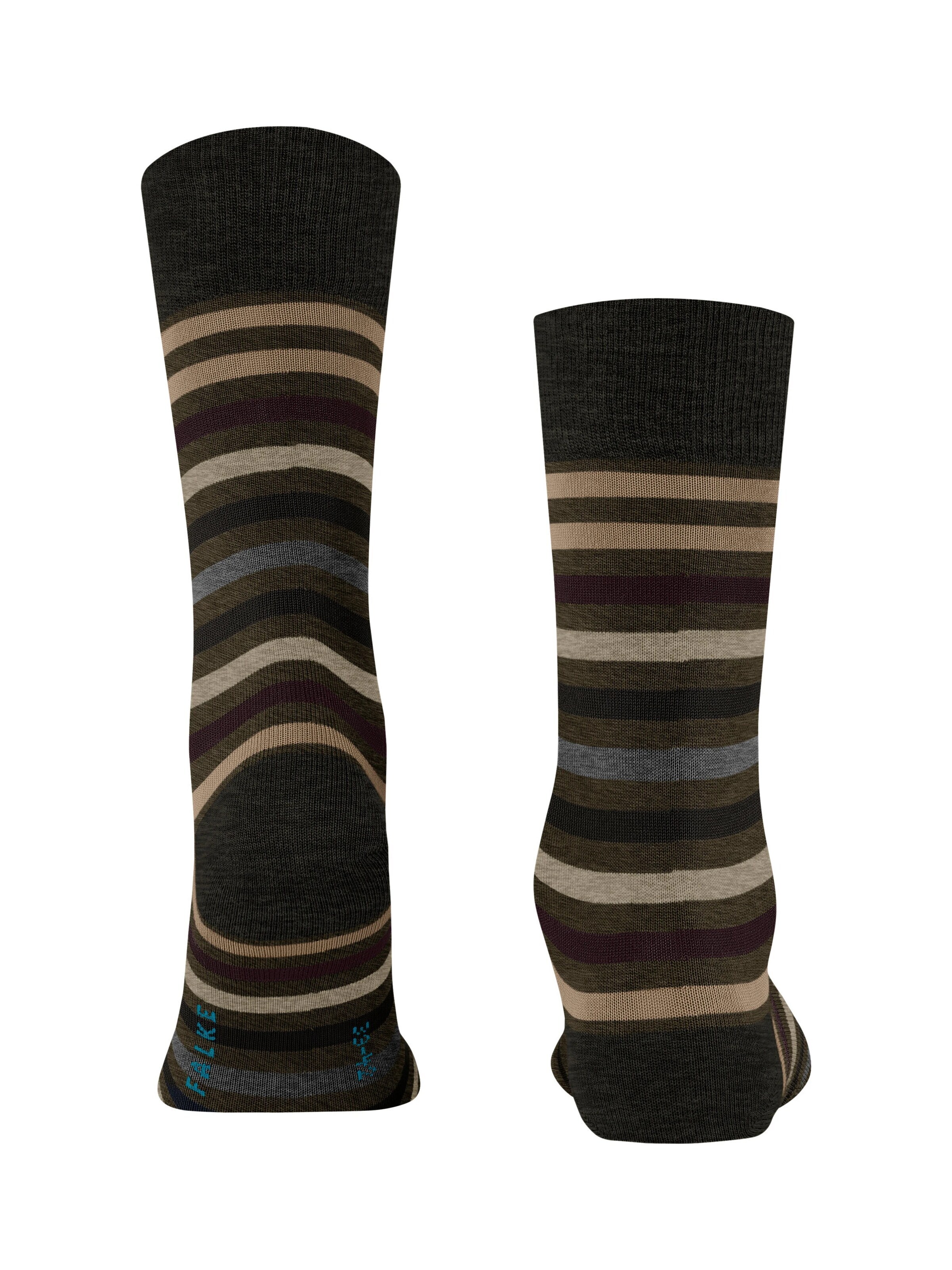 FALKE Socks 'Tinted Stripe' in Green