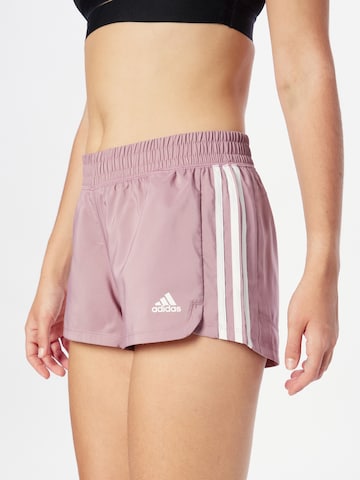 ADIDAS SPORTSWEAR Štandardný strih Športové nohavice 'Pacer 3-Stripes ' - ružová