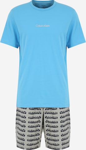Pyjama court Calvin Klein Underwear en bleu : devant