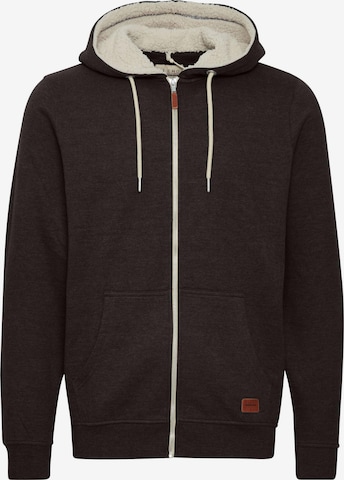 BLEND Sweatjacke 'Hulker Teddy' in Schwarz: Vorderseite
