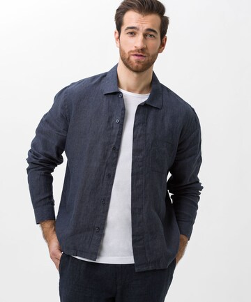 BRAX Regular fit Overhemd 'Levi' in Blauw: voorkant