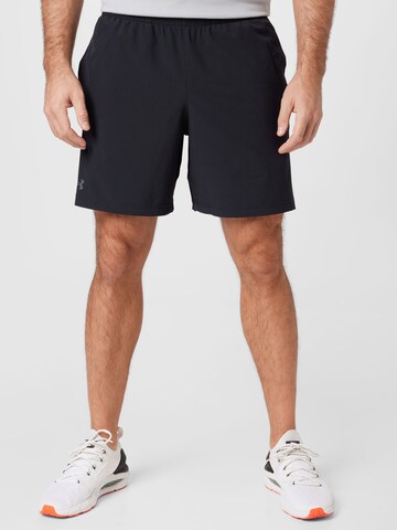 Regular Pantalon de sport UNDER ARMOUR en noir : devant