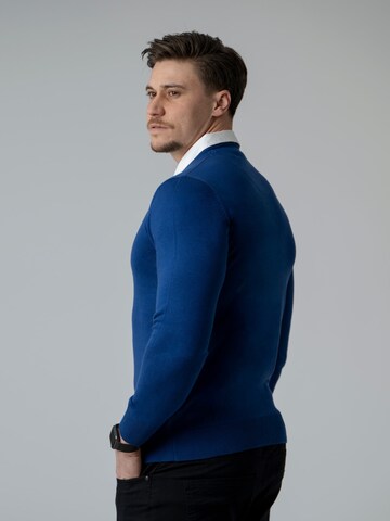 PANTONECLO Sweater 'Pantoneclo Men’s Mock Sweater' in Blue