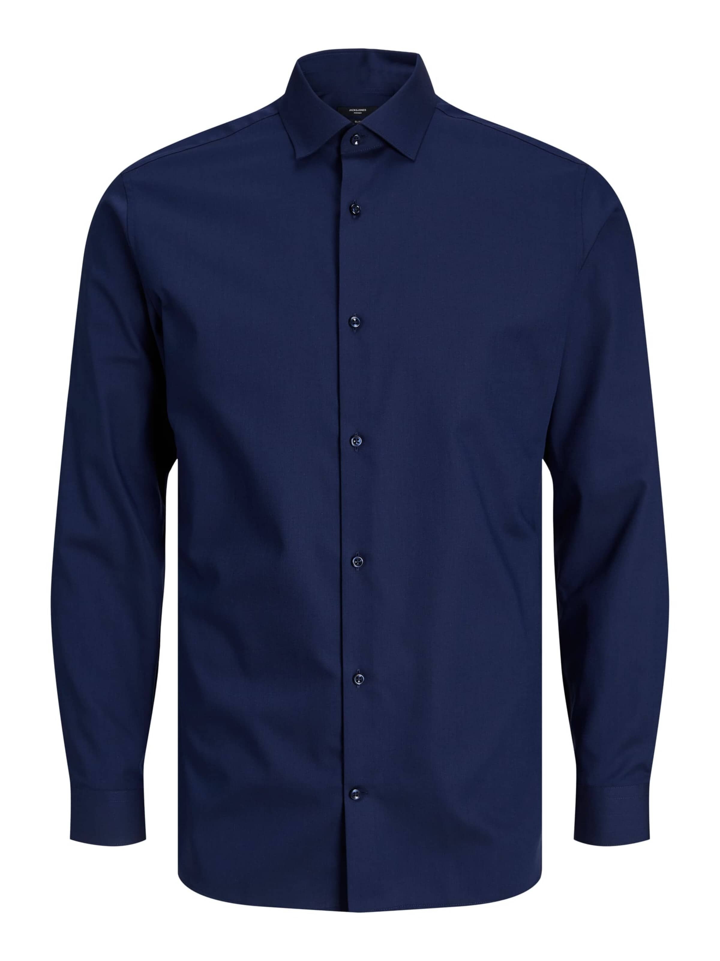 JACK & JONES Comfort fit Button Up Shirt 'Blaparker' in Blue: front