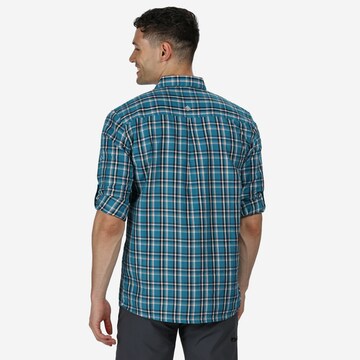 REGATTA Regular fit Athletic Button Up Shirt 'Mindano LS III' in Blue