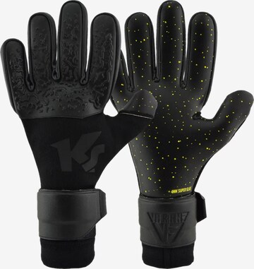KEEPERsport Athletic Gloves in Black: front