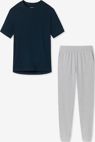 SCHIESSER Pajama 'Cotton' in Grey: front
