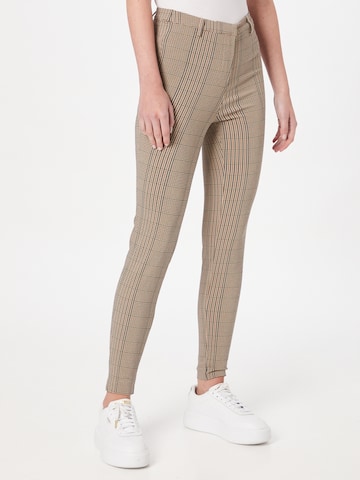 Fransa Skinny Trousers in Beige: front