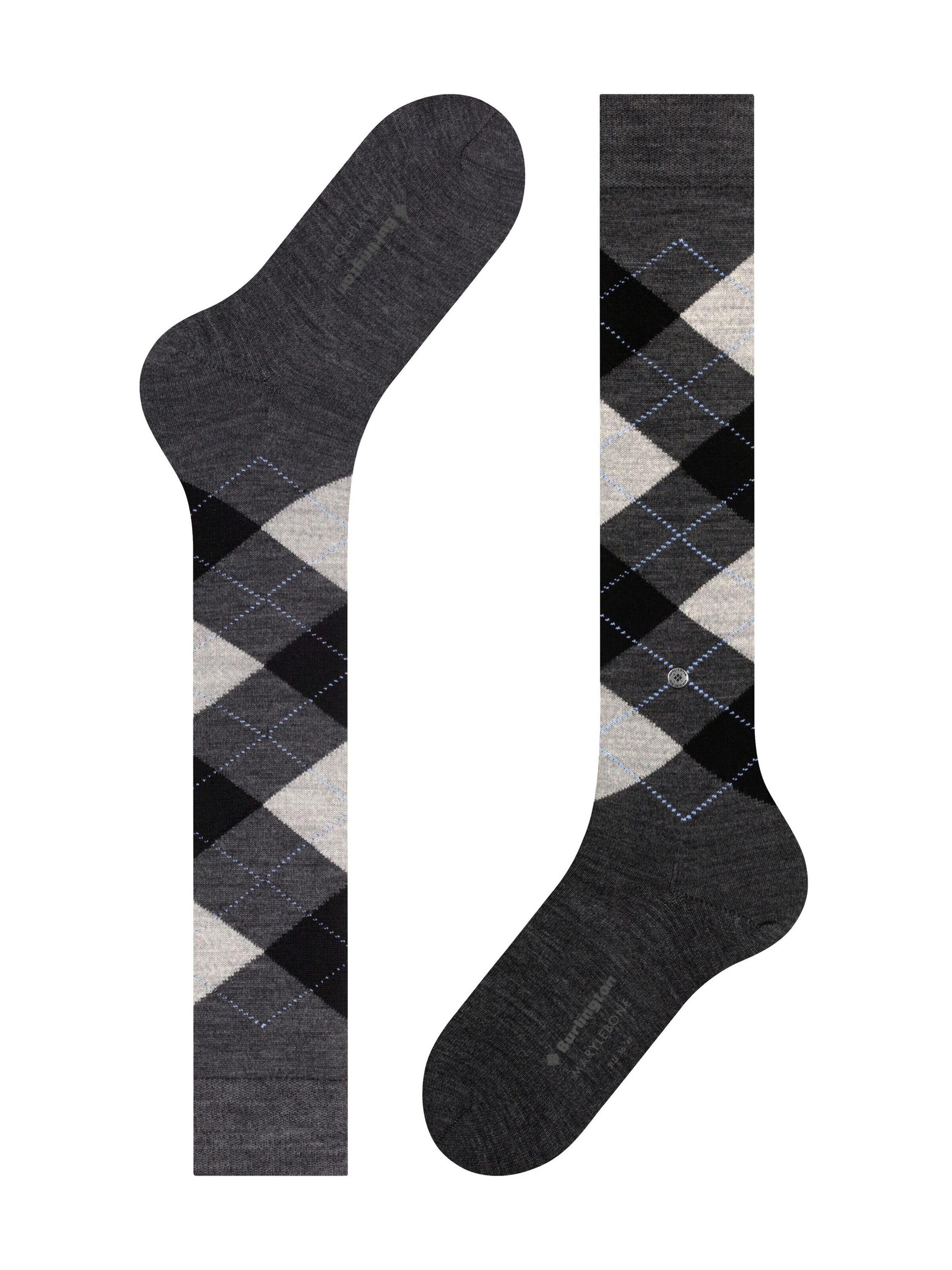 BURLINGTON Overknee Strümpfe 'Marylebone'‌‌‌‌‌‌‌‌ in Grau