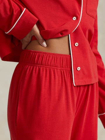 Polo Ralph Lauren Pyjama ' Long Sleeve Set ' in Rot