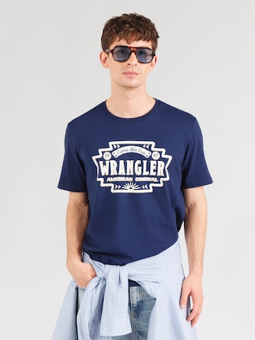 WRANGLER Μπλουζάκι 'AMERICANA' σε μπλε: μπροστά