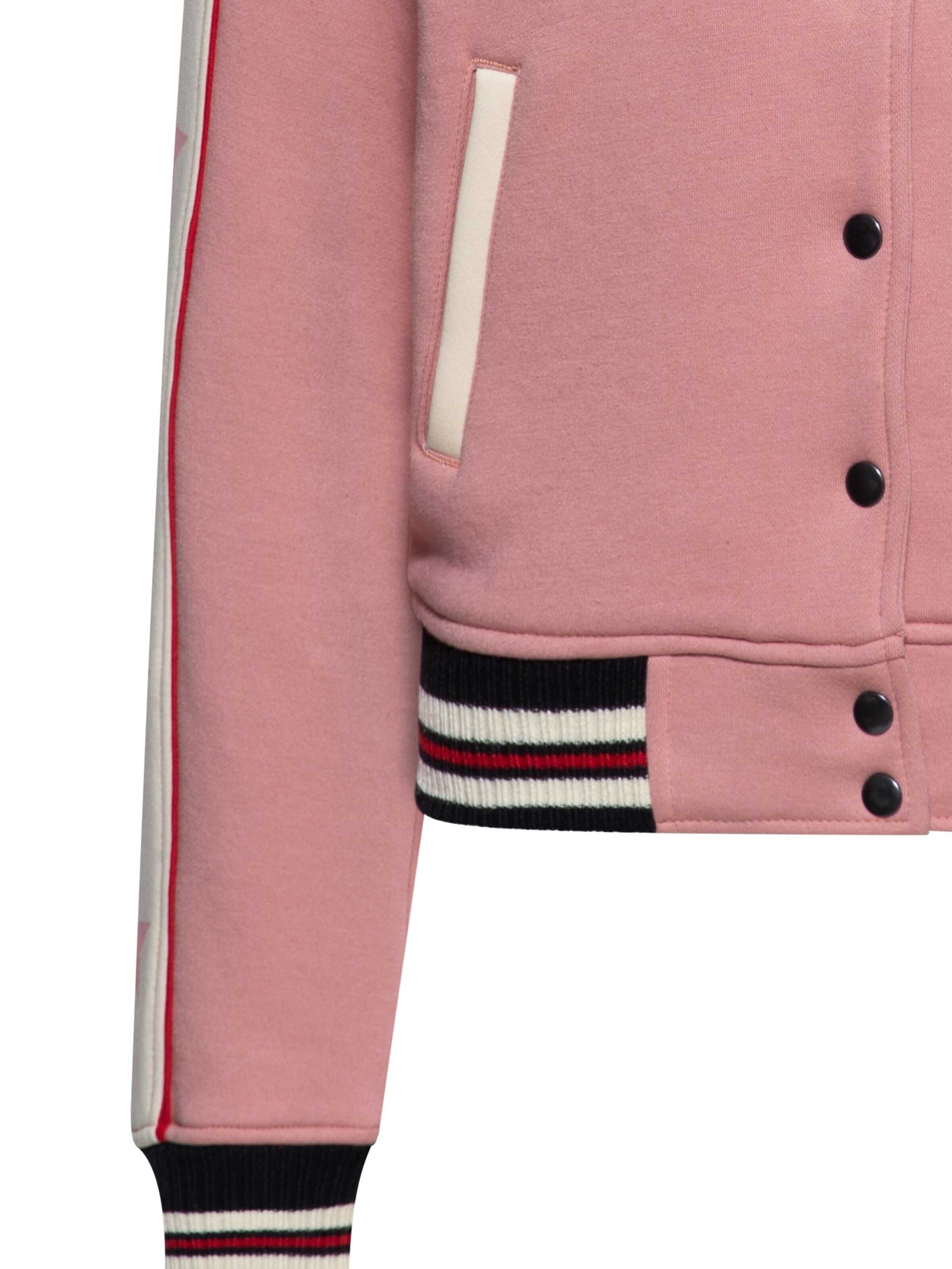 Queen Kerosin Between-Season Jacket 'Star' in Pink