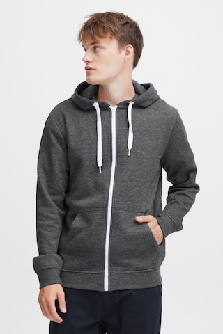 !Solid Zip-Up Hoodie 'Olli' in Grey: front