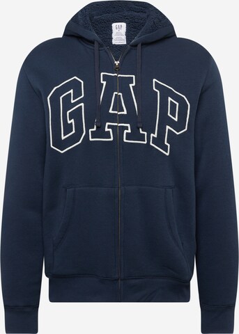 GAP Sweatvest in Blauw: voorkant