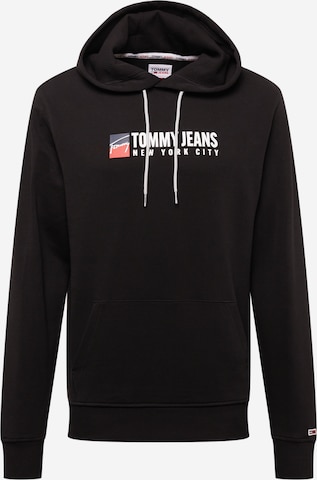 Tommy Jeans كنزة رياضية بلون أسود: الأمام