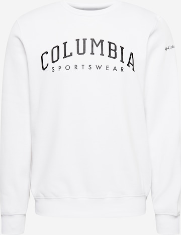 COLUMBIA Αθλητική μπλούζα φούτερ σε λευκό: μπροστά