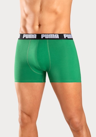 PUMA Boxershorts in Groen: voorkant