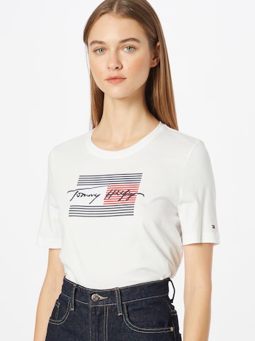 T-shirt TOMMY HILFIGER en blanc : devant