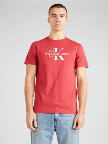 T-Shirt Calvin Klein Jeans en rouge : devant