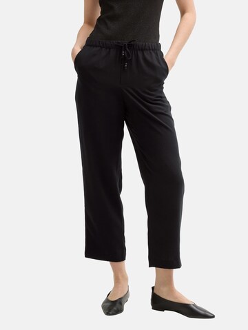 TOM TAILOR DENIM Loose fit Pants in Black: front