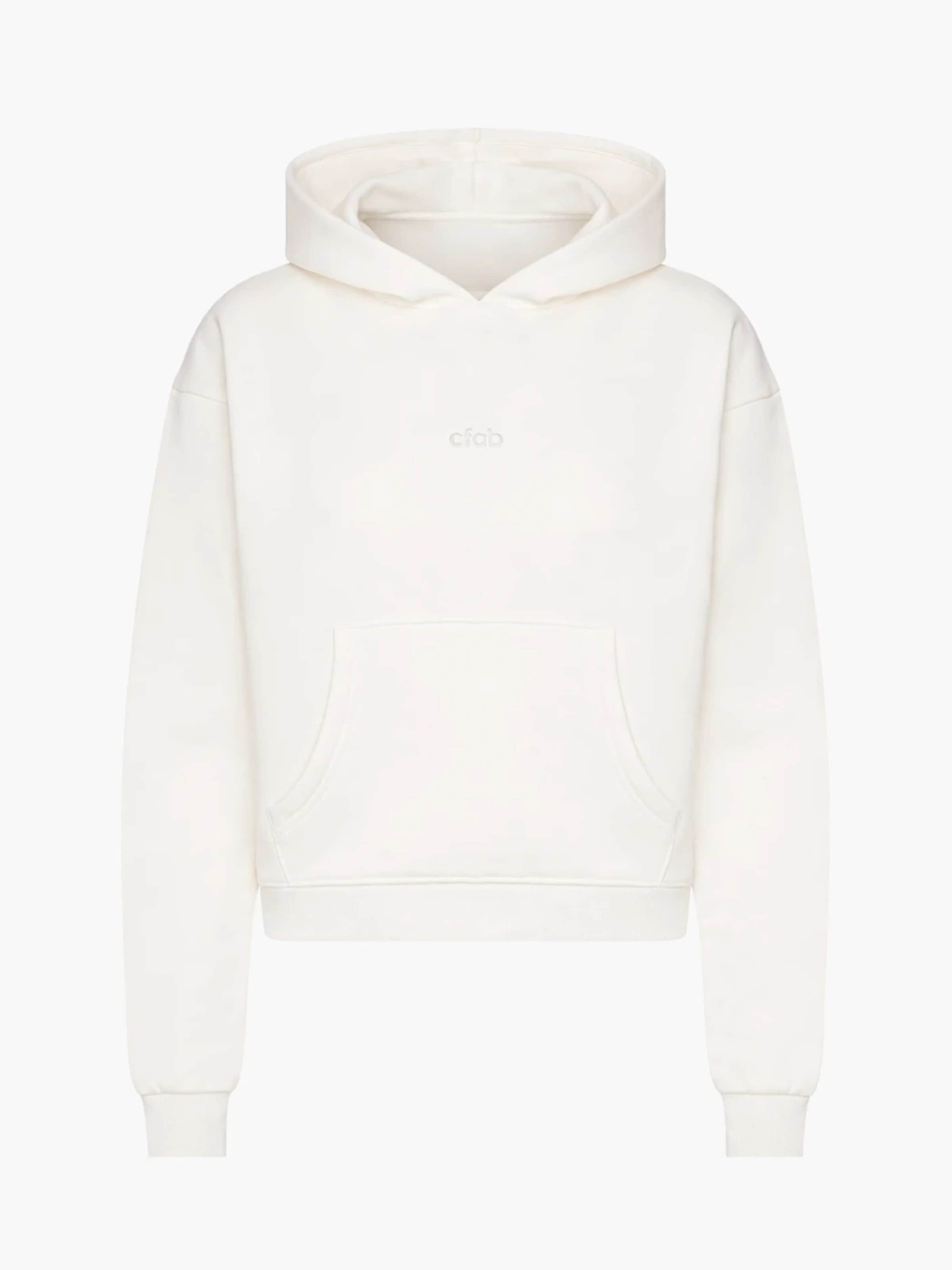 cfab (formerly creamy fabrics) Sweatshirt 'Classic' i vit: framsida