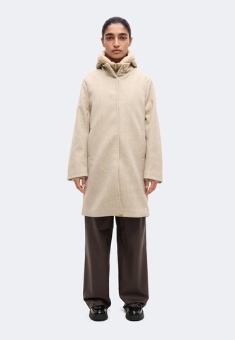 RINO & PELLE Pitkä talvitakki 'Omri' värissä beige: etupuoli