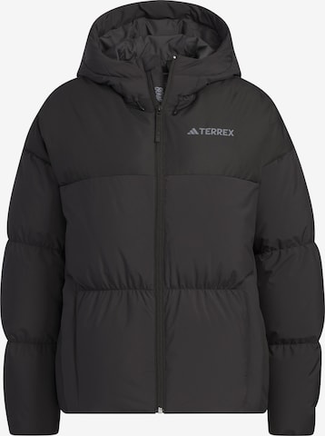 ADIDAS TERREX Outdoor Jacket ' Goose Down' in Black: front