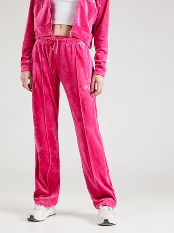 19V69 ITALIA Regular Broek 'GNATIA' in Roze: voorkant