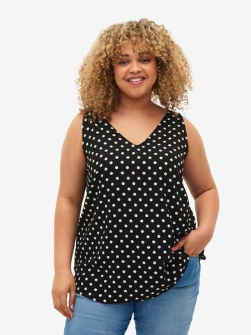 Zizzi Bluse 'CAANNI' i sort: forside