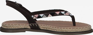 TAMARIS T-Bar Sandals in Brown