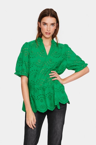 SAINT TROPEZ - Blusa 'Geleksa' en verde: frente