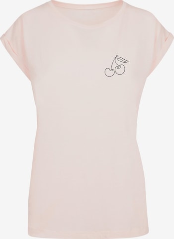Merchcode T-Shirt 'Cherry' in Pink: predná strana
